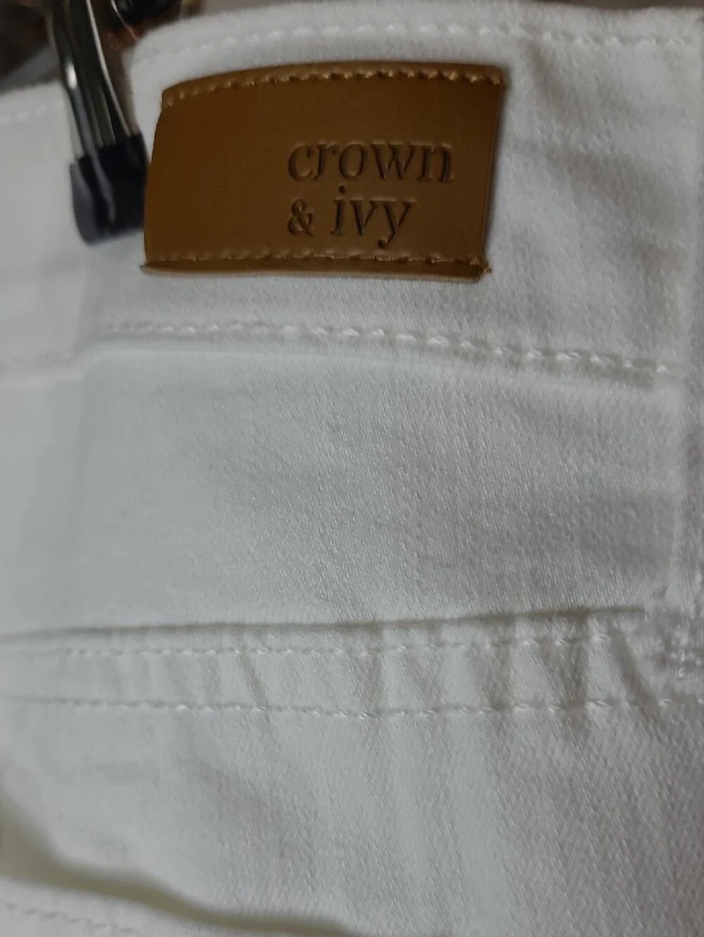 crown & ivy White Women's Pants